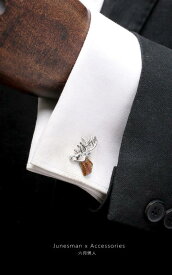 カフリンクス メンズ フォーマル ビジネス 鹿 頭 手描き フレンチ カフリンクス メンズ シャツ 袖 ギフトボックス プラチナメッキ 銅素材 ギフトボックス