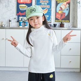 秋冬 女の子 男の子 キッズ 子供 ジャーマン ベルベット 韓国 Tシャツ トップス シンプル カジュアル ユニセックス