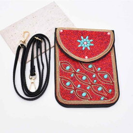 エスニック ファッション アクセサリー 雑貨 アメリカ ハイエンド ライス ビーズ 個性的 クロス ボディバッグ ウイグル モンゴル 学生 携帯電話 バッグ
