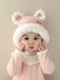 キッズ ベビー 帽子 女 赤ちゃん 帽子 秋冬 赤ちゃん かわいい ウール フィッシャーマンハット 冬 暖かい 厚手 耳保護 帽子
