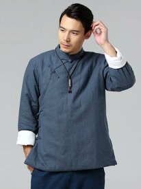 チャイナ風 コート 綿 メンズ 秋冬 厚手 綿 ジャケット レトロ 中国 綿 リネン 唐 漢服 ボタン トップス