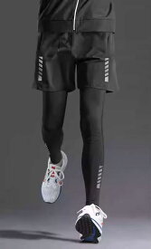 タイツ メンズ 速乾 スポーツジム ランニング ベース 高弾性 コンプレッション ショーツ トレーニング ウェア バスケットボール 通気性 冷感 ロング メンズ
