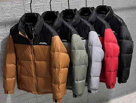 メンズ ファッション 冬 ジャケット アウター トップス スタンドカラー コーティング 布 ダック ダウン アメリカン カジュアル 暖かい 防寒