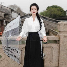 レディース ファッション 春秋 民族風 スカート 女性用 スーツ 中国風 漢服 ロングスカート トップス セットアップ 女性用 ツーピース