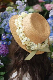 帽子 麦わら帽子 ロリータファッション 夏 リボン 花飾り かわいい ガーリー ファッションアイテム