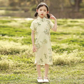 女の子 チャイナ ドレス 夏 子供 プリンセス ドレス レトロ チャイナ風 小さい 女の子 サマー ドレス キッズ 中国風 ワンピース