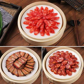 中華 料理 食品 サンプル リアル 見本 撮影 小道具 ディスプレイ 装飾品 フェイク 模擬 蒸し 料理 ソーセージ 中華 セット