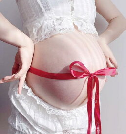 マタニティ おしゃれ ファッション 妊婦 思い出 記念 写真 スタジオ 妊娠 撮影 自宅 ママ シンプル セット かわいい レース フォト アート リボン