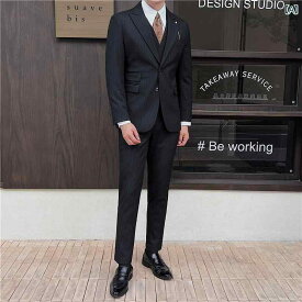 メンズ 紳士服 男性用 ジャケット アウター シンプル カジュアル オフィス ハイエンド 英国風 大きいサイズ パンツ セットアップ スーツ 韓国 ベスト