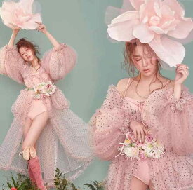 レディース ファッション おしゃれ フォト スタジオ 魅惑的 写真 衣装 美しい 個人的 プライベート ルーム アート パフォーマンス フリーサイズ ピンク