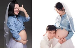 マタニティ フォト 衣装 おしゃれ ファッション 妊婦 写真 魅惑的 妊娠 ママ アート スタジオ 美しい 韓国 フリーサイズ カジュアル セット かわいい ワンピース