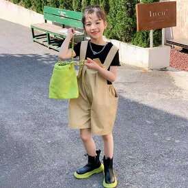 女の子 セット 夏 韓国 子供服 カジュアル スポーツ ワイド レッグ ショーツ 半袖 Tシャツ 薄手