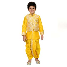インド 伝統的 エスニック 男の子用 ファッション リネン スリーピース ドレス 誕生日 スーツ パフォーマンス 本格的 パキスタン 民族 衣装 3点 セット ハイエンド