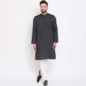 インド トップス メンズ 綿 伝統的 ミドル丈 男性用 コットン 春 ファッション 紳士服 リブ生地 薄手 長袖