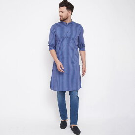 インド トップス クルタ メンズ 綿 リブ生地 コットン 男性用 薄手 長袖 ミドル丈 カジュアル 紳士服 伝統的