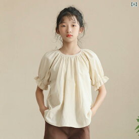 子供服 キッズ 女の子 プリンセス ファッション トップス シャツ 速乾 韓国 ラウンドネック スリム 和風 夏