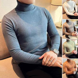 セーター ニット メンズ タートルネック 冬 厚手 ハイエンド シャツ スリムフィット インナーウェア 大きいサイズ シンプル おしゃれ ファッション 男性