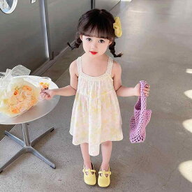 子供服 ドレス ワンピース 女児 女の子 子供用 キッズ 韓国 サスペンダースカート 夏 サマー ノースリーブ