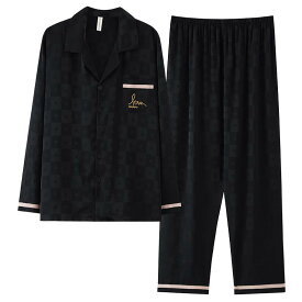 パジャマ ナイトウェア ズボン ルームウェア ロング パンツ トップス ズボン セット カジュアル 快適 部屋着 男性 メンズ 春夏