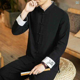 メンズ チャイナテイスト ジャケット 中華服 中国 服 ファッション カジュアル 普段着 レトロ ゆったり 男性 大きいサイズ