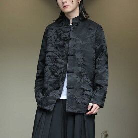 メンズ ファッション トップス ジャケット カットソー シャツ レトロ チャイナ風 唐装 男性 漢服 カジュアル 長袖