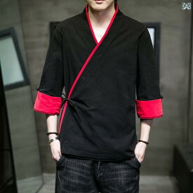 メンズ チャイナテイスト 作務衣 中国 服 ファッション カジュアル 普段着 レトロ ゆったり 男性 大きいサイズ