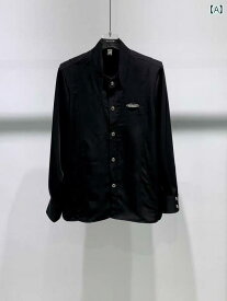 メンズ トップス シャツ おしゃれ 韓国 スタンドカラー ショルダーパッド 長袖 シャツ メンズ スタイル カジュアル デイリー