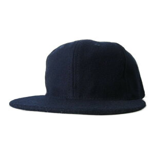 [���X�ʒ�] ebbets field flannels [ball cap][wool][solid][navy] �G�x�b�c�t�B�[���h�t�����l���Y �{�[���L���b�v �E�[�� ���n �l�C�r�[