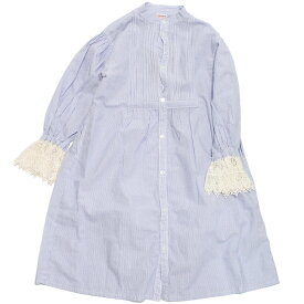 【デニム＆ダンガリー DENIM DUNGAREE デニムダンガリー DD 子供服 親子 】 あす楽 ストライプ コスチューム OP 14BLブルー