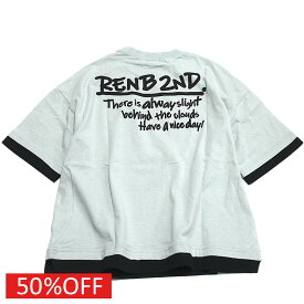 【RAT EFFECT ラットエフェクト ジュニア 子供服】 セール 【50%OFF】 レイヤード風バックプリントT グリーン