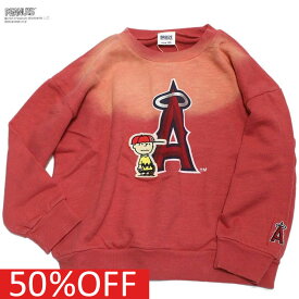 【エフオーキッズ F.O.KIDS】 セール 【50%OFF】 あす楽 MLB×PEANITS BIG LOGO SWEAT レッド(RR)