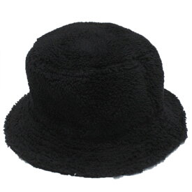 【ニューエラ/メンズ/NEW ERA/帽子/キャップ】 あす楽 MINK FLEECE BUCKET HAT ブラック×シルバー