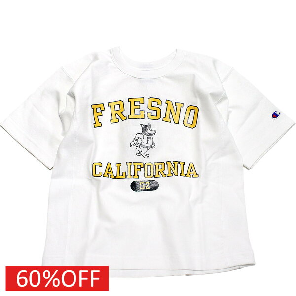 【チャンピオン/キッズ/Champion/子供服】  セール 【60%OFF】  REVERSE WEAVE　ショートスリーブT ホワイト(010)