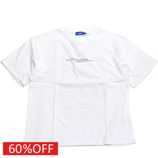 【GLAZOS グラソス ジュニア 子供服 男の子 】  セール 【60%OFF】  【接触冷感】ハイクールコットン・バックフォト半袖Tシャツ シロ(01)