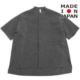 【子供服 MOUN TEN. マウンテン ジュニア MOUNTEN】 あす楽 re-polyester toropical ショートスリーブシャツ グレー