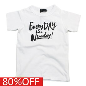 【Tickled Pink/ティックルドピンク/子供服/キッズ】 セール 【80%OFF】 あす楽 EveryDay IS a Newday Tシャツ ホワイト