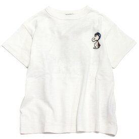 【DD×スヌーピー DENIM DUNGAREE×スヌーピーコラボ PEANUTS 子供服】 あす楽 テンジク SNOOPY HELLO TEE 1W白