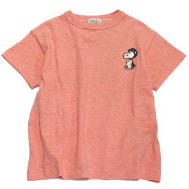 【DD×スヌーピー DENIM DUNGAREE×スヌーピーコラボ PEANUTS 子供服】 あす楽 テンジク SNOOPY HELLO TEE 15ORオレンジ