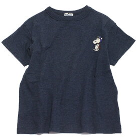 【DD×スヌーピー DENIM DUNGAREE×スヌーピーコラボ PEANUTS 子供服】 あす楽 テンジク SNOOPY HELLO TEE 24ONVオールドネイビー