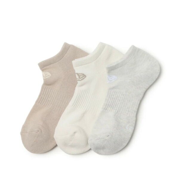 【ニューエラ　キッズ/NEW ERA KIDS/帽子】  3PAIRS SHORT SOCKS ナチュラル