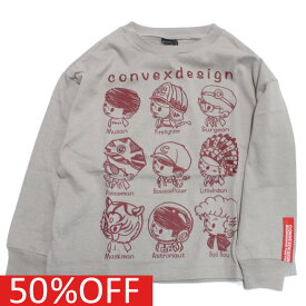 【CONVEX コンベックス 子供服 ジュニア キッズ】 セール 【50%OFF】 あす楽 コスプレ/BIGロングTシャツ グレー(11)