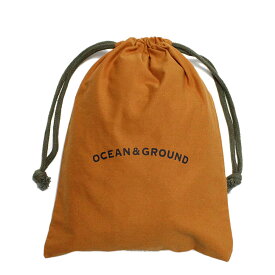 【オーシャンアンドグラウンド/子供服/ベビー/キッズ/ジュニア/ocean&amp;ground】 あす楽 コットン巾着(中) キャメル(CA)