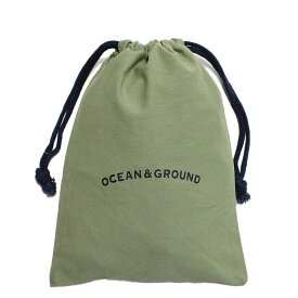 【オーシャンアンドグラウンド/子供服/ベビー/キッズ/ジュニア/ocean&amp;ground】 あす楽 コットン巾着(中) カーキ(KK)