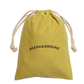 【オーシャンアンドグラウンド/子供服/ベビー/キッズ/ジュニア/ocean&amp;ground】 あす楽 コットン巾着(中) イエロー(YE)