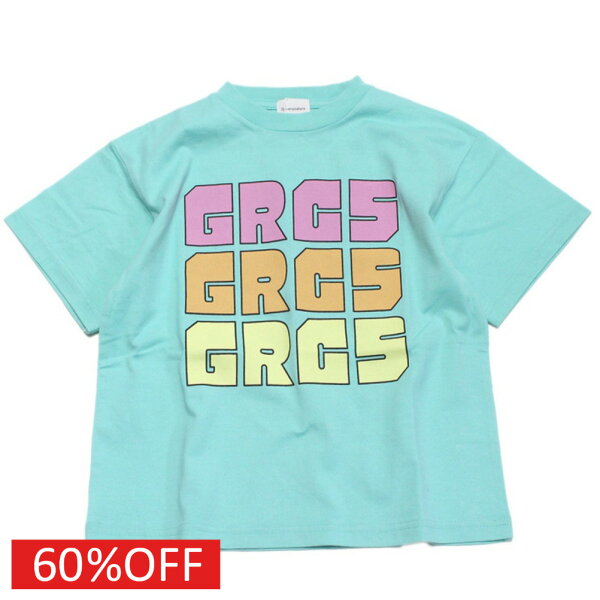 【グルーヴィーカラーズ groovy colors ジュニア 子供服】  セール 【60%OFF】  テンジク 3GRCS ロゴ TEE 28LGN淡緑