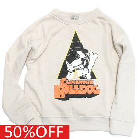 【DILASH/子供服/ディラッシュ/子ども服/ジュニア】 セール 【50%OFF】 あす楽 動物プリントトレーナー キナリ(KN)