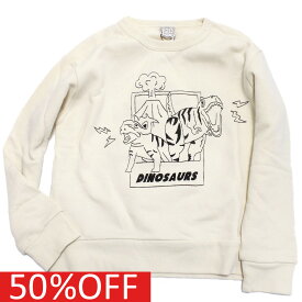 【DILASH/子供服/ディラッシュ/子ども服/ジュニア】 セール 【50%OFF】 あす楽 プリント裏毛トレーナー アイボリー(IV)