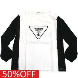 【JEANS.B/ジーンズベー/子供服】 セール 【50%OFF】 あす楽 PASSIONロングTシャツ オフホワイト(OW)