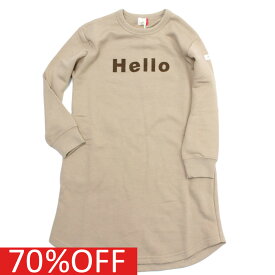 【子供服 フォブ FOV キッズ】 セール 【70%OFF】 あす楽 Hello ワンピース ベージュ(BE)