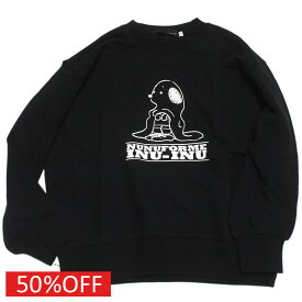 【子供服 キッズ ヌヌフォルム nunuforme キッズ レディース】 セール 【30%OFF】 obakeinuプリントトレーナー ブラック